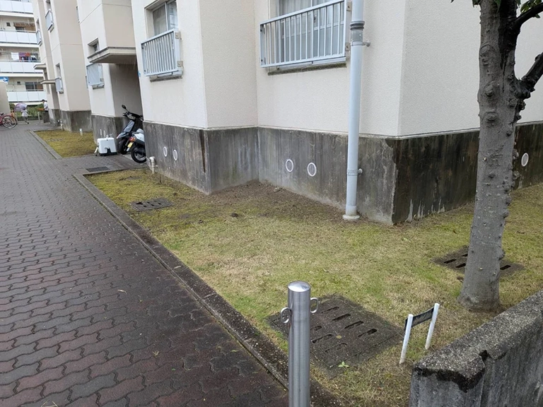 大阪府大阪市都島区　市営住宅　庭木剪定・草刈り：自治会様からのご依頼